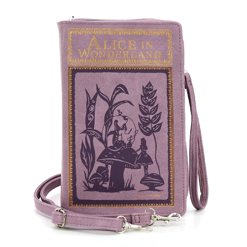 Alice in Wonderland Book Clutch Bag in Vinyl Trendy & Timeless Bags, Now On Sale