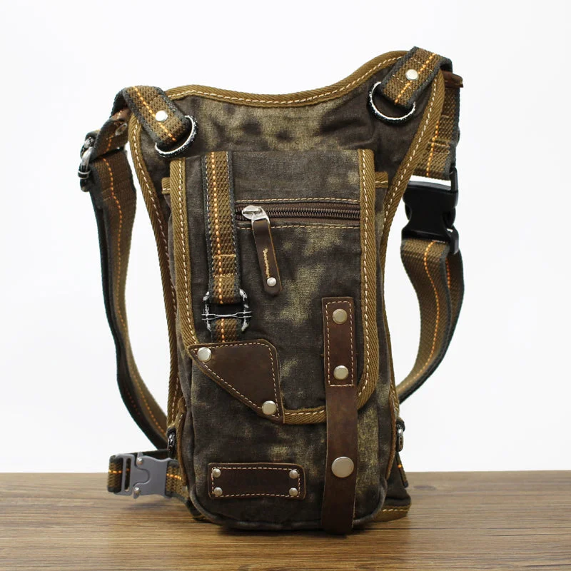 Amry Green Denim Mens Biker Waist Bag DropLeg Bag Belt Pouch Small Shoulder Bag For Men Luxury Handbags, Budget-Friendly Amry Green Denim Mens Biker Waist Bag DropLeg Bag Belt Pouch Small Shoulder Bag For Men Luxury Handbags, Budget-Friendly