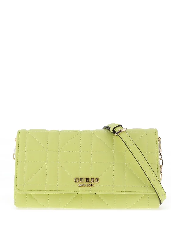 Guess Assia Mini Quilted Crossbody Bag, Chartreuse The Ultimate Sale On Must-Have Handbags