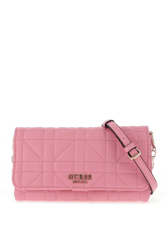 Guess Assia Mini Quilted Crossbody Bag, Pink Affordable Luxury With Top-Quality Handbags Guess Assia Mini Quilted Crossbody Bag, Pink Affordable Luxury With Top-Quality Handbags