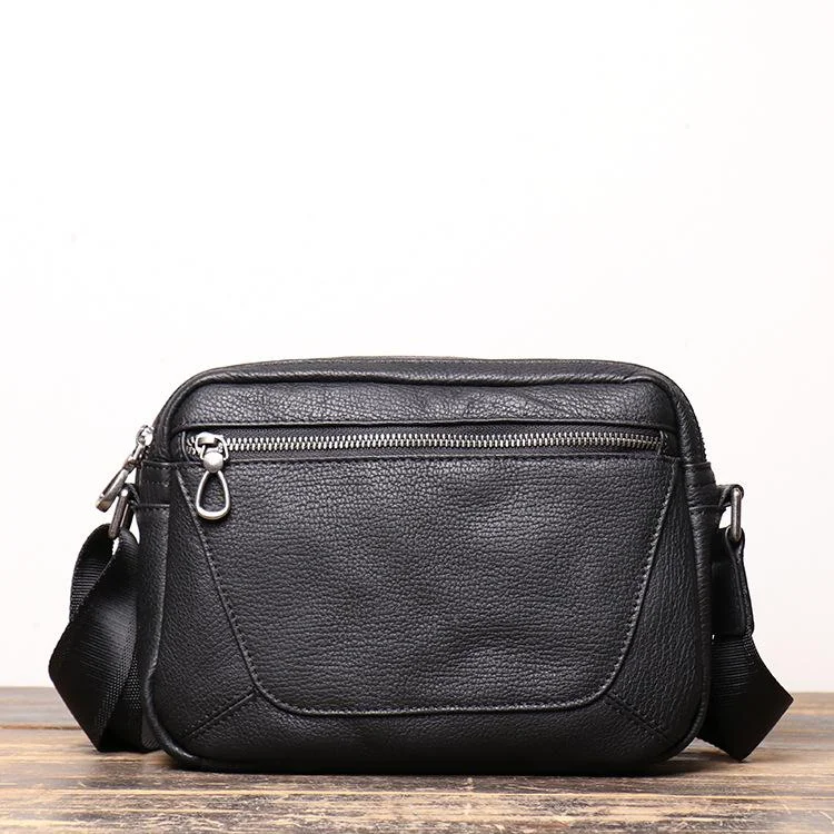Black Cool Leather Small Zipper Messenger Bag Black Courier Bag Side Bag Black Shoulder Bag For Men Sleek And Stylish Handbags At Lower Prices Black Cool Leather Small Zipper Messenger Bag Black Courier Bag Side Bag Black Shoulder Bag For Men Sleek And Stylish Handbags At Lower Prices