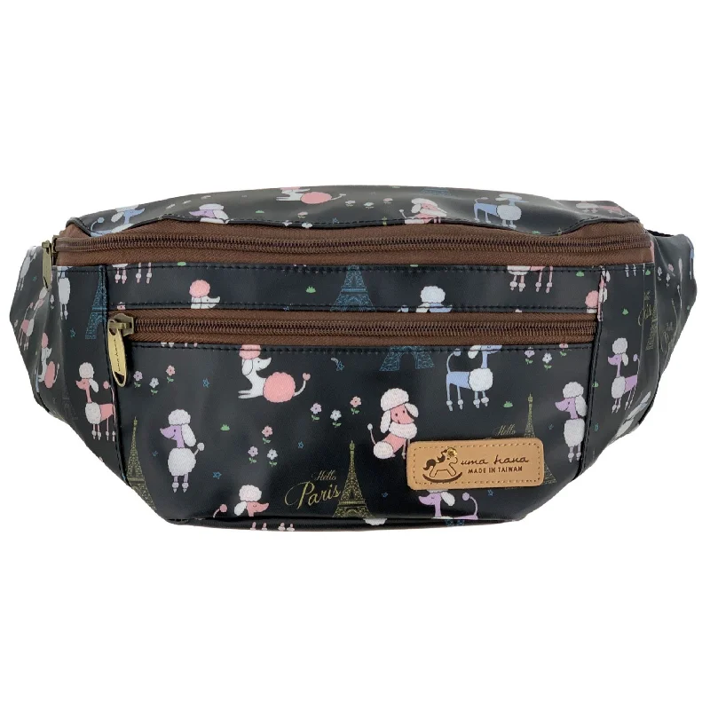 Black Poodle in Paris Fanny Pack Premium Handbags At Exclusive Prices