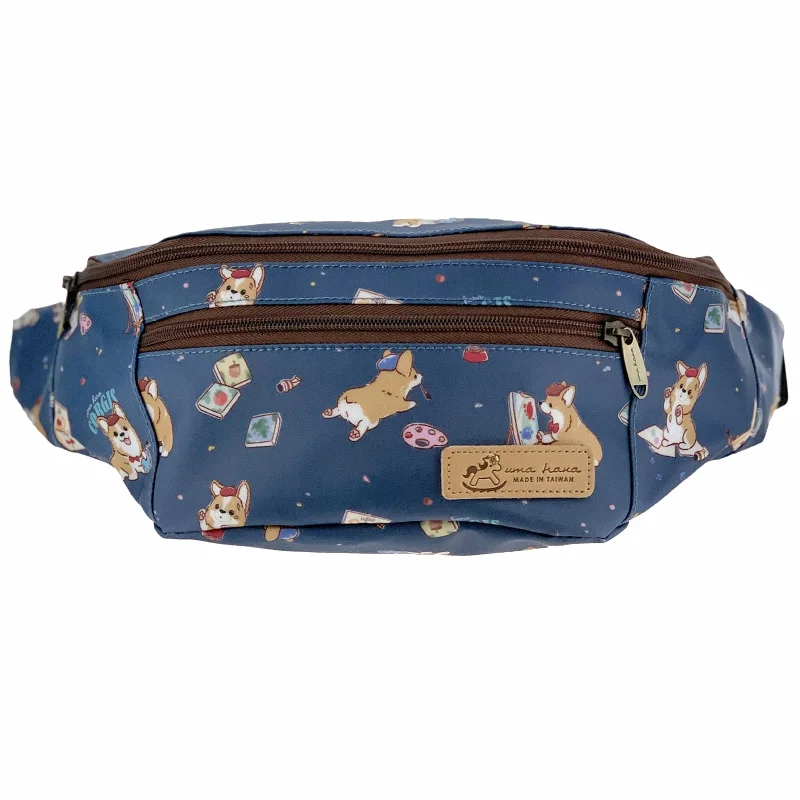 Blue Color Me Corgi Fanny Pack Limited-Stock Bag Clearance – Grab Your Favorite Now