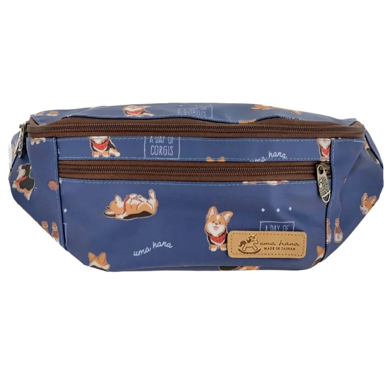 Blue Tricolor Corgi Fanny Pack Upgrade Your Look With Fashionable Bags