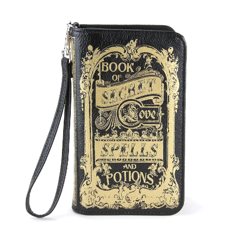 Book of Secrets Wallet in Vinyl Trendy Purses, Limited Offer