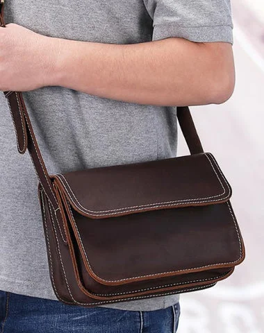 Brown Cool Leather Small Messenger Bag Satchel Postman Bag Coffee Side Bag Courier Bag For Men Premium Handbags At Budget-Friendly Prices Brown Cool Leather Small Messenger Bag Satchel Postman Bag Coffee Side Bag Courier Bag For Men Premium Handbags At Budget-Friendly Prices