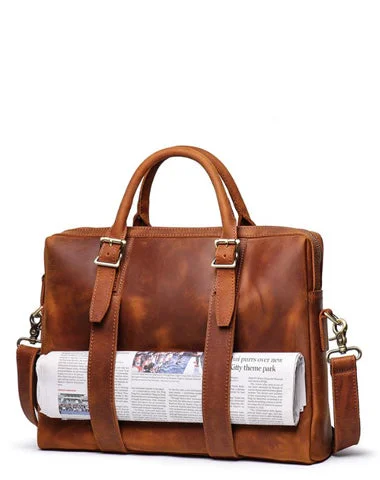 Brown Leather Mens 15 inches Simple Laptop Work Bag Handbag Briefcase Shoulder Bags Business Bags For Men Classic And Modern Handbags Now More Affordable Brown Leather Mens 15 inches Simple Laptop Work Bag Handbag Briefcase Shoulder Bags Business Bags For Men Classic And Modern Handbags Now More Affordable