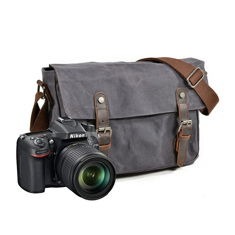 Men's Canvas DSLR Camera Messenger Bag Must-Have Bags, Big Discounts