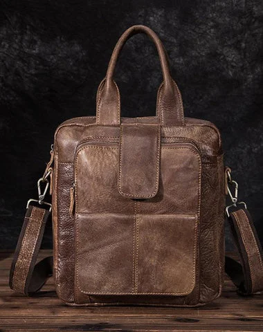 Brown Leather Mens Vertical Briefcase Work Bag Handbag Vertical 10 inches Shoulder Bags Business Bags For Men Chic Shoulder Bags At Promotional Rates Brown Leather Mens Vertical Briefcase Work Bag Handbag Vertical 10 inches Shoulder Bags Business Bags For Men Chic Shoulder Bags At Promotional Rates