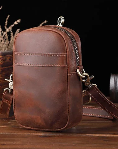 Casual Brown Leather Belt Pouch Mini Messenger Bag Men's Small Side Bag Phone Holster For Men Grab Stylish Bags Before They're Gone Casual Brown Leather Belt Pouch Mini Messenger Bag Men's Small Side Bag Phone Holster For Men Grab Stylish Bags Before They're Gone