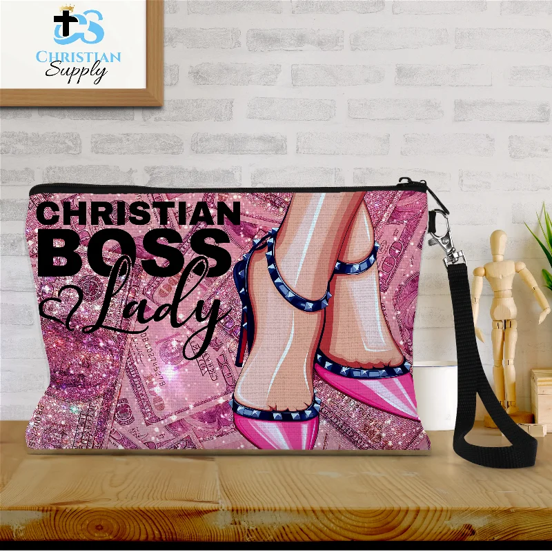 Christian Boss Lady Pink 2 Heels Wristlet Big Savings On Totes, Crossbody Bags, And More