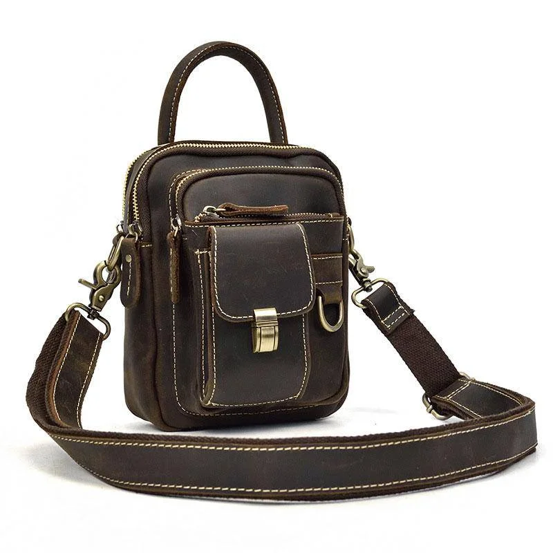 Cool Black Coffee Leather Men Vintage Mini Handbag Small Shoulder Bags Messenger Bag For Men Stylish Handbags At Unbeatable Discounts Cool Black Coffee Leather Men Vintage Mini Handbag Small Shoulder Bags Messenger Bag For Men Stylish Handbags At Unbeatable Discounts