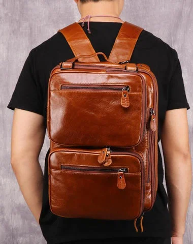 Cool Leather Black Mens Large Brown Travel Backpack 14inch Dark Brown Briefcase Backpack Laptop Backpack for Men Fashionable Crossbody Bags At Special Offers Cool Leather Black Mens Large Brown Travel Backpack 14inch Dark Brown Briefcase Backpack Laptop Backpack for Men Fashionable Crossbody Bags At Special Offers