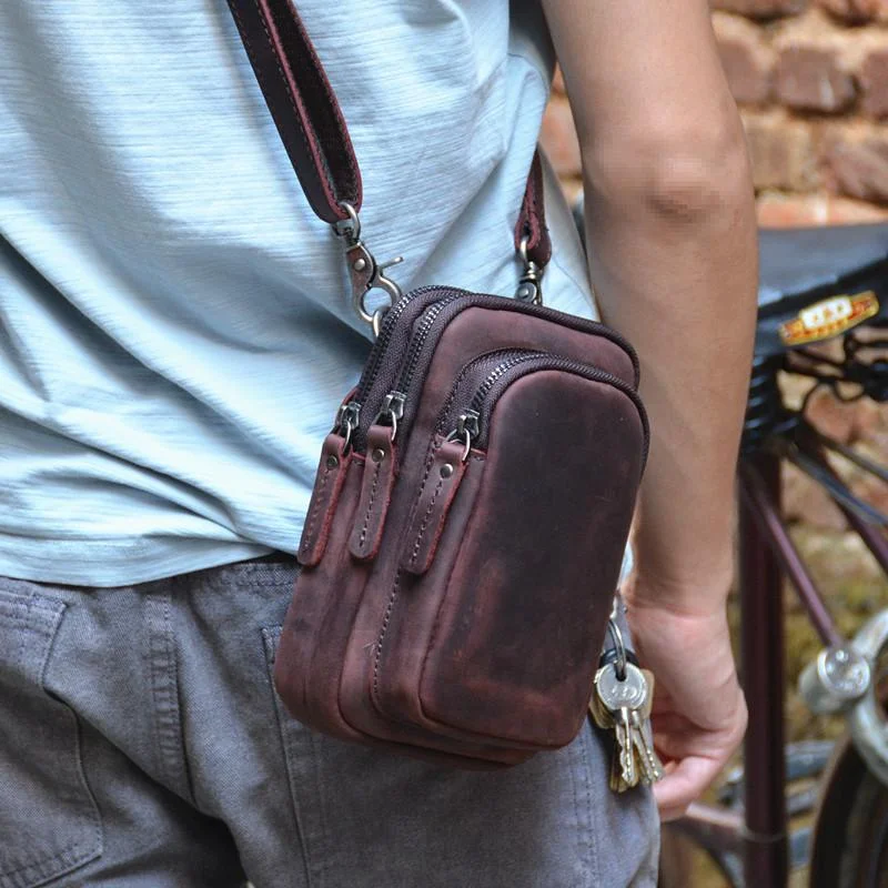 Cool Mens Leather Barrel Belt Pouch Mini Shoulder Bag Waist Bag Belt Phone Holster For Men Fashionable Bags With Special Seasonal Offers Cool Mens Leather Barrel Belt Pouch Mini Shoulder Bag Waist Bag Belt Phone Holster For Men Fashionable Bags With Special Seasonal Offers
