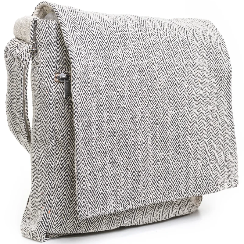 Core Hemp Crossbody Messenger Bag - Black Trendy Bags, Huge Savings