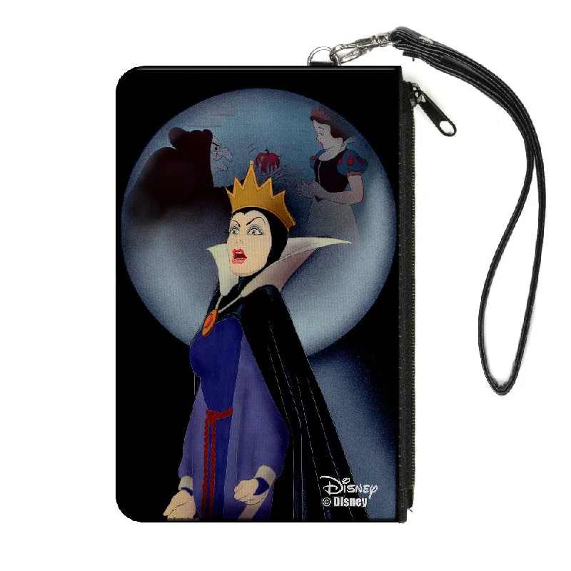 Canvas Zipper Wallet - LARGE - Snow White Evil Queen Old Hag & Snow White Apple Scene Grab Your Favorite Handbags For Less