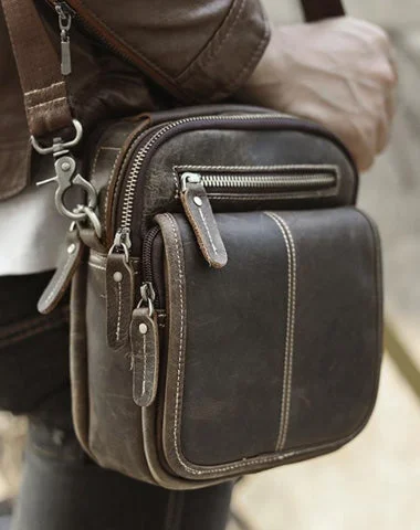 Tan Cool Leather Men Small Side Bag Messenger Bag Belt Pouch Waist Bag for Men Everyday Elegance At Special Prices Tan Cool Leather Men Small Side Bag Messenger Bag Belt Pouch Waist Bag for Men Everyday Elegance At Special Prices