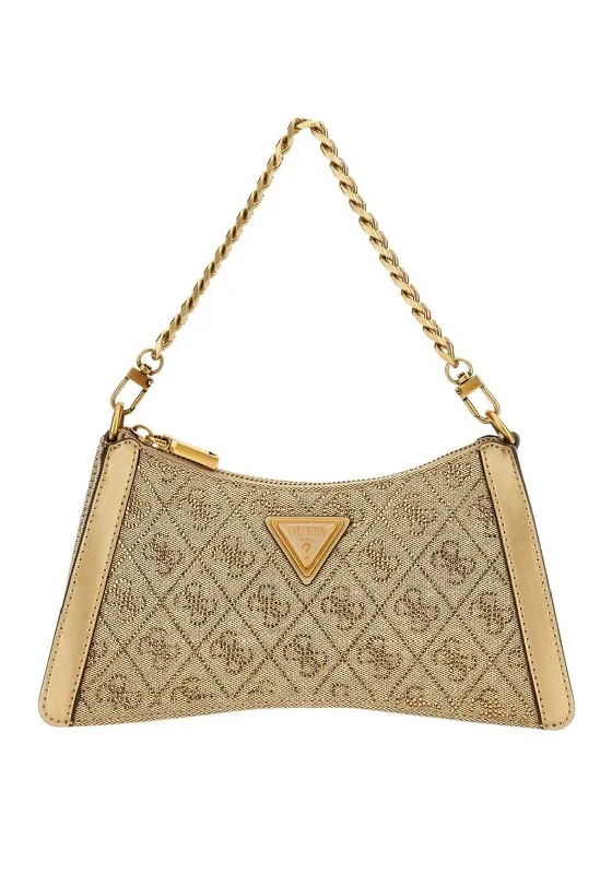 Guess Dili Embellished 4G Logo Shoulder Bag, Latte Stylish Totes, Special Discounts