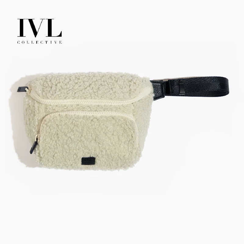 Ebony Sherpa Teddy Sling High-End Bags, Low-End Prices