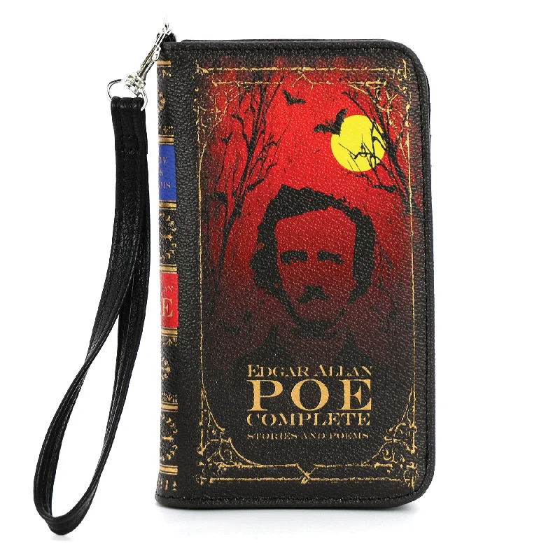 Edgar Allan Poe Book Wallet in Vinyl Chic Handbags At Special Promotional Prices