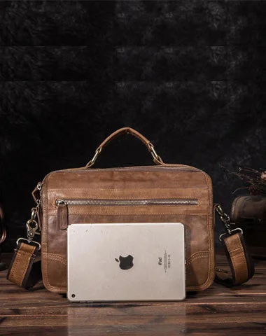 Brown Men's Small Professional Briefcase 10‘’ Laptop Handbag Business Shoulder Bag For Men Stylish Totes With Special Discounts Brown Men's Small Professional Briefcase 10‘’ Laptop Handbag Business Shoulder Bag For Men Stylish Totes With Special Discounts