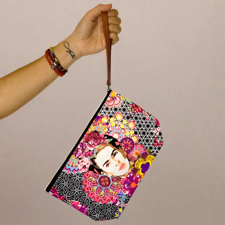 Frida Kahlo Printed Boho Wristlet - Thailand Flash Sale On Elegant Bags – Limited Stock Available Frida Kahlo Printed Boho Wristlet - Thailand Flash Sale On Elegant Bags – Limited Stock Available