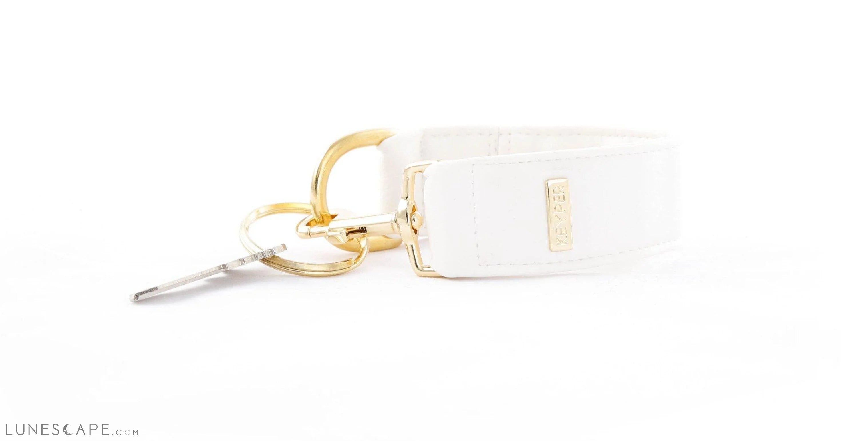 Frost White Vegan Leather KEYPER® Key Ring Fashion-Forward Bags At Exclusive Promotional Prices