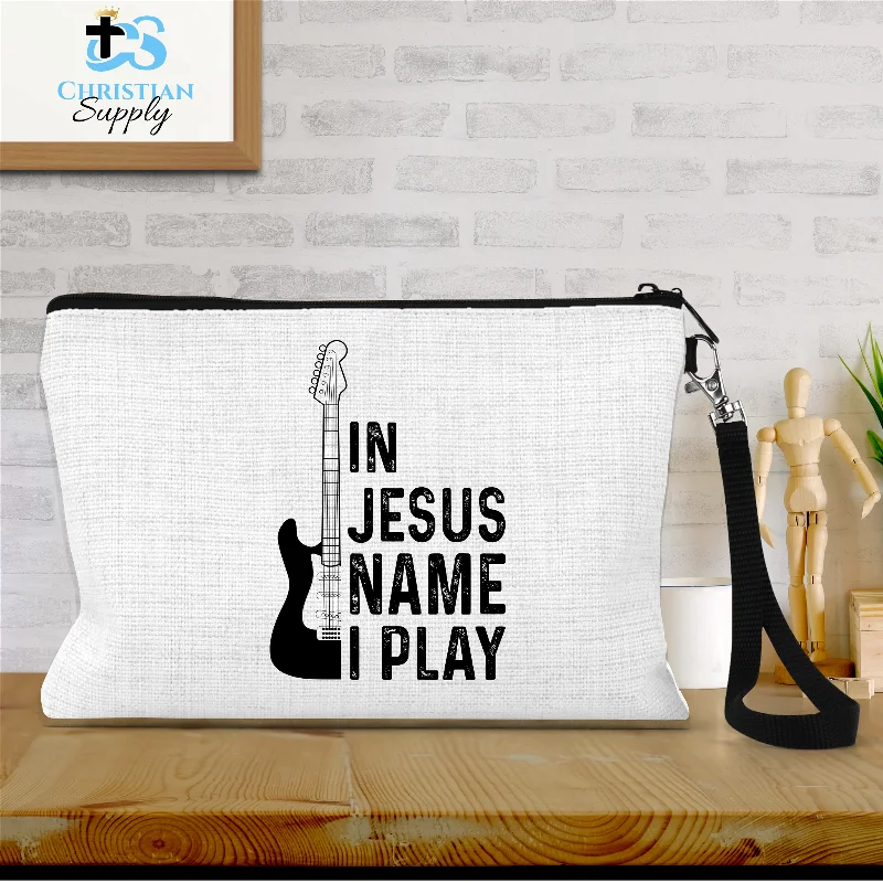 In Jesus Name I Play Guitar 2 Wristlet Elegant Purses, Shop & Save