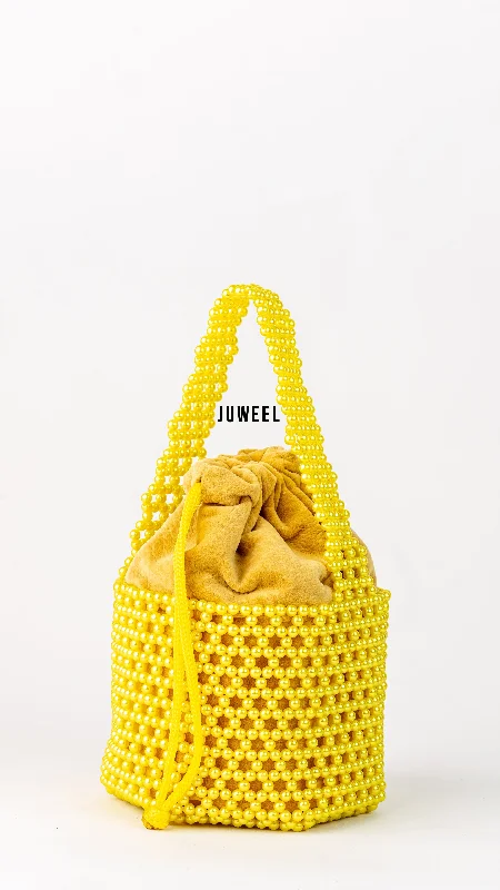 Lartaley Beaded Mini Bucket Bag - Yellow Big Savings On Totes, Crossbody Bags, And More Lartaley Beaded Mini Bucket Bag - Yellow Big Savings On Totes, Crossbody Bags, And More
