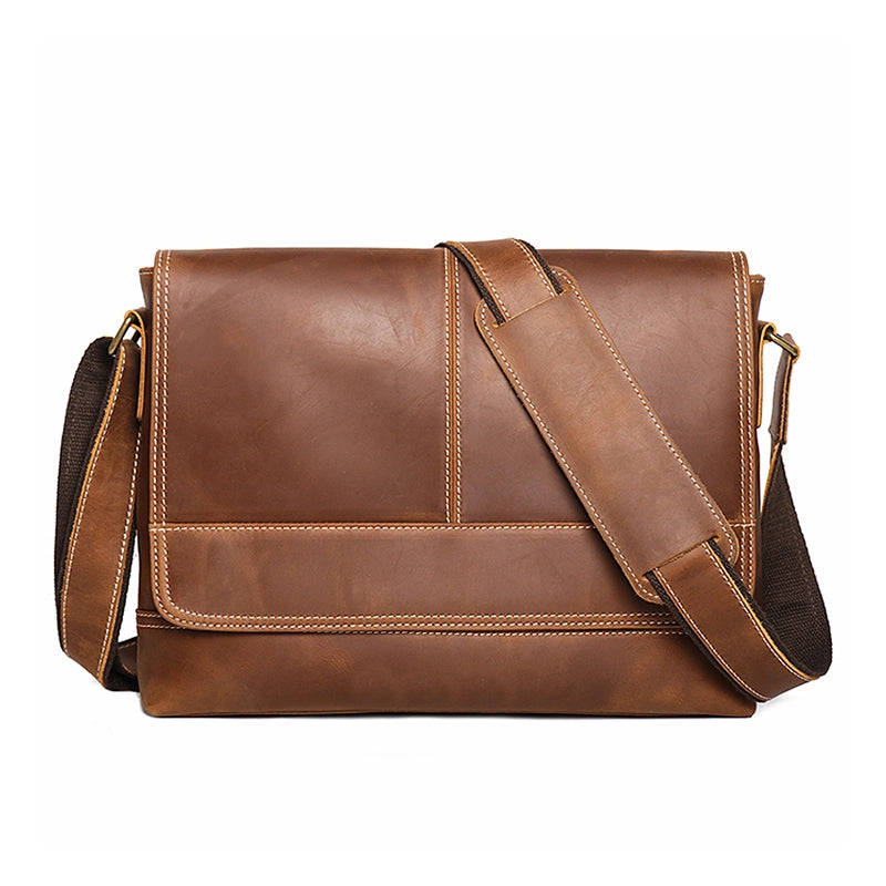 Men's Crazy Horse Leather Messenger Bag Trendy Purses At Exclusive Promotional Rates Men's Crazy Horse Leather Messenger Bag Trendy Purses At Exclusive Promotional Rates