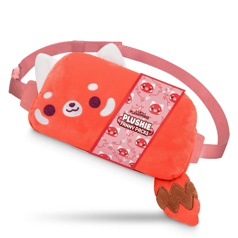 Plushiverse Cheery Red Panda Plushie Fanny Pack Luxury Totes, Affordable Prices