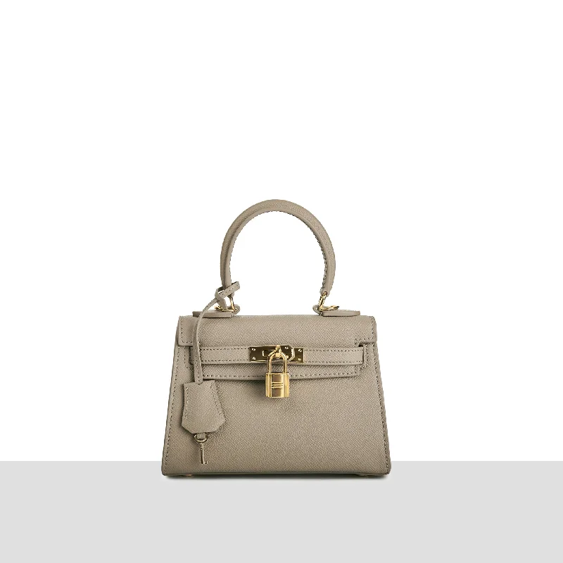 'Monaco' Stone Smooth Leather Mini Bag High-Fashion Handbags At Reduced Costs