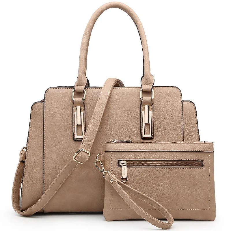 Top Handle Handbag with Matching Wristlet Trendy Purses, Limited Offer