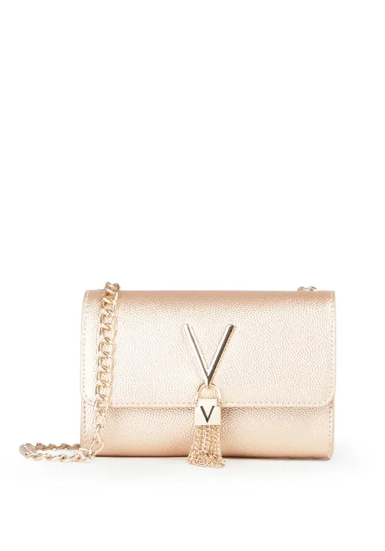 Valentino Divina Crossbody Bag, Gold Timeless Handbags At Reduced Prices