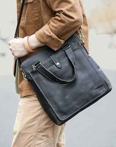 Vintage Black Mens Leather Vertical Briefcases Work Handbag Brown 10'' Computer Briefcases For Men Flash Sale On Handbags Vintage Black Mens Leather Vertical Briefcases Work Handbag Brown 10'' Computer Briefcases For Men Flash Sale On Handbags