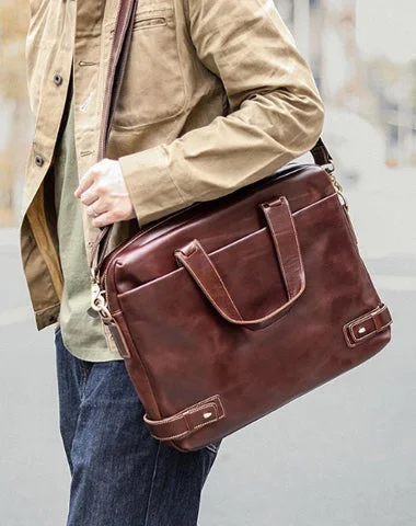 Vintage Maroon Mens Leather Briefcase Work Handbag Brown 14'' Laptop Briefcases For Men Everyday Handbags At Wallet-Friendly Prices Vintage Maroon Mens Leather Briefcase Work Handbag Brown 14'' Laptop Briefcases For Men Everyday Handbags At Wallet-Friendly Prices