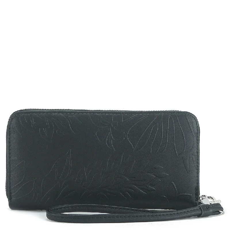 Wallet Kaylee Ginger Embossed Black Designer-Inspired Bags, Best Prices