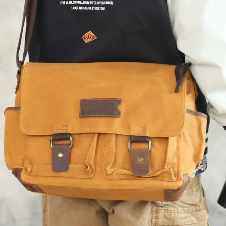 Waxed Canvas Messenger Bag 13'' Laptop Messenger Bag Mens WaterProof Messenger Bag Canvas Messenger Bag Designer Bags At Exclusive Clearance Prices Waxed Canvas Messenger Bag 13'' Laptop Messenger Bag Mens WaterProof Messenger Bag Canvas Messenger Bag Designer Bags At Exclusive Clearance Prices