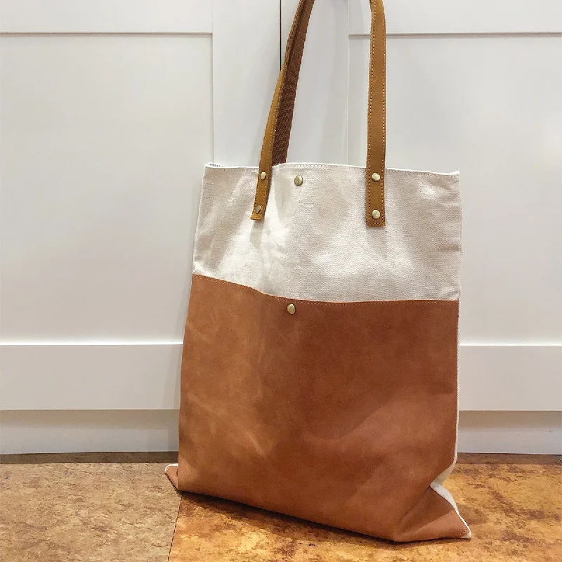 White&Brown Canvas Tote Bag Canvas Leather Handbag Womens Canvas Leather Totes Bag for Men Best-Selling Bags Now At Exclusive Promotional Prices White&Brown Canvas Tote Bag Canvas Leather Handbag Womens Canvas Leather Totes Bag for Men Best-Selling Bags Now At Exclusive Promotional Prices