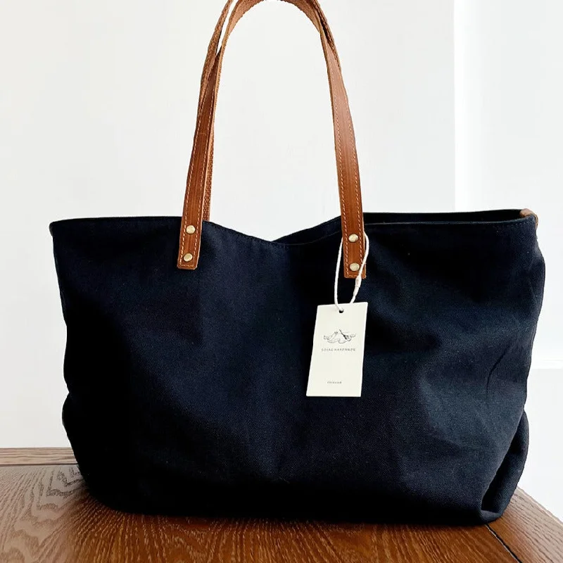 Women Black Canvas Large Shopper Tote Bag Black Canvas Tote Shoulder Bag Handbag for Mens Affordable Elegance With High-Quality Bags Women Black Canvas Large Shopper Tote Bag Black Canvas Tote Shoulder Bag Handbag for Mens Affordable Elegance With High-Quality Bags