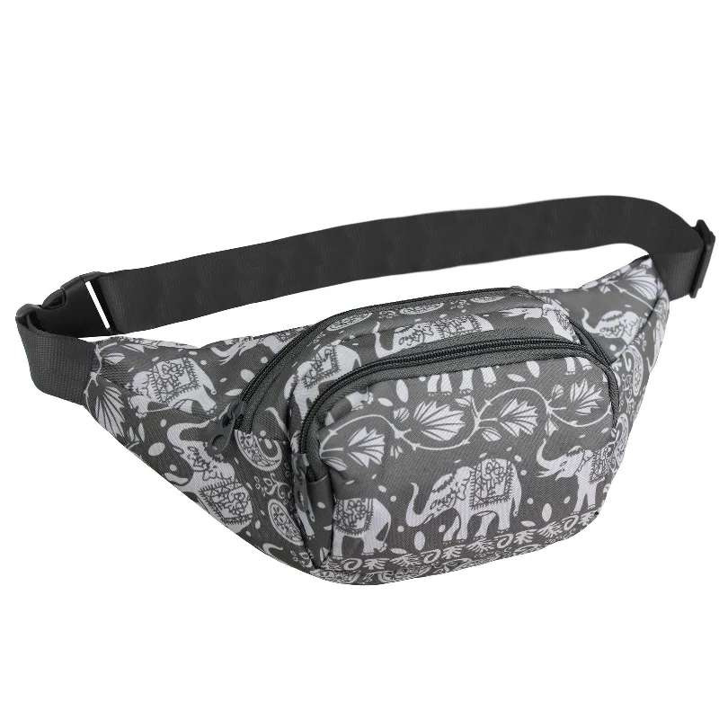 World Traveler Elephant Fashion Prints Fanny Pack Waist Pack -