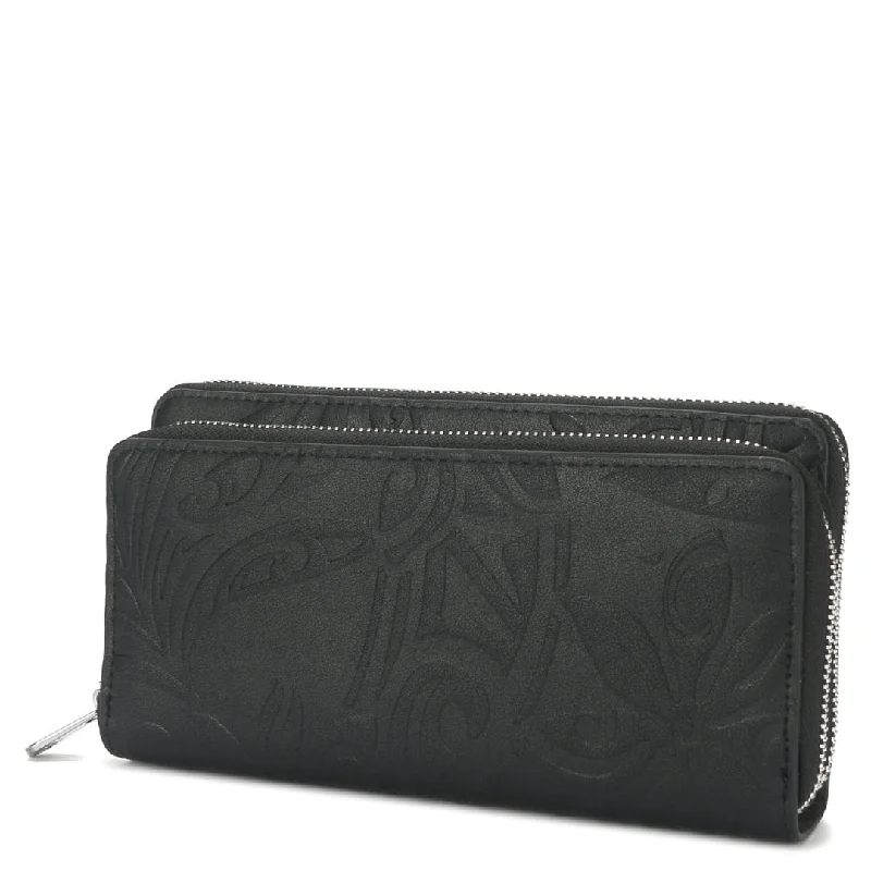 Wristlet Allison Tiare Infinity Embossed Black Carry Elegance For Less