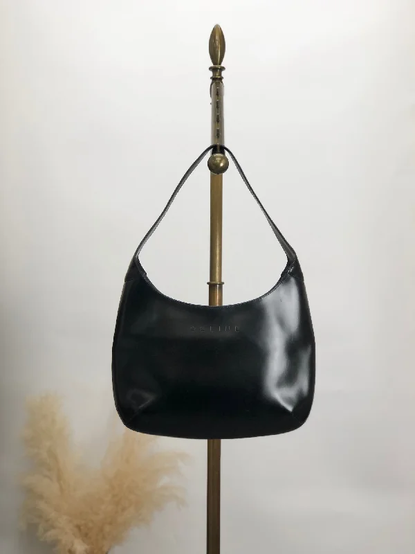 CELINE Logo Embossed Black Vintage psbni8 Best Handbag Sale Of The Season