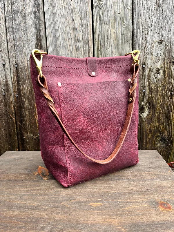 Bonnie Bucket in Purple Kodiak with Longer Braided Leather Strap Everyday Handbags At Wallet-Friendly Prices Bonnie Bucket in Purple Kodiak with Longer Braided Leather Strap Everyday Handbags At Wallet-Friendly Prices