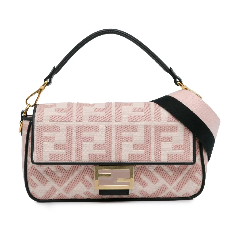 Fendi Zucca Embroidered Baguette Satchel (SHG-3Y1aJA) Elegant Purses At Clearance Prices