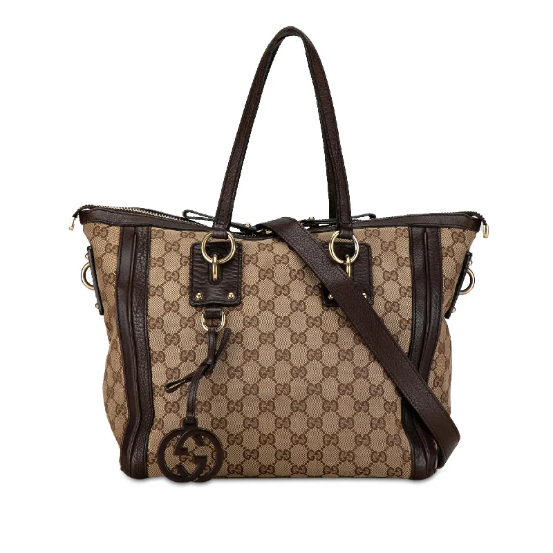 Gucci GG Canvas Charm Satchel (SHG-M7VWtv) High-End Handbags At Affordable Prices