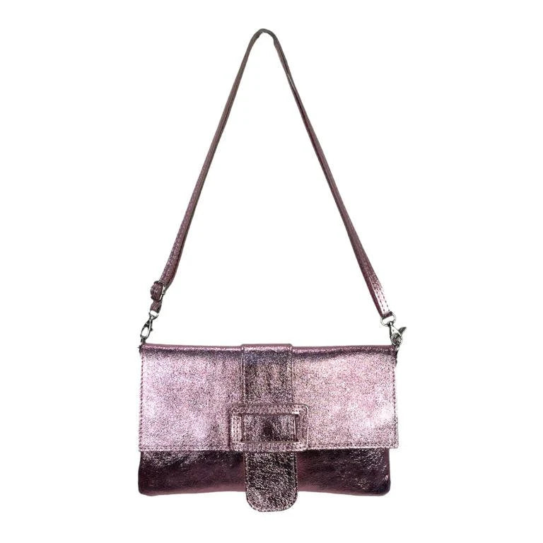 Italian Leather & Canvas Pink Shoulder Bag Affordable Elegance, Grab Yours Now