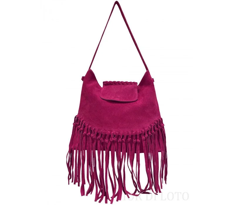 Italian Leather Fringe Shoulder Bag Big Savings On Totes, Crossbody Bags, And More