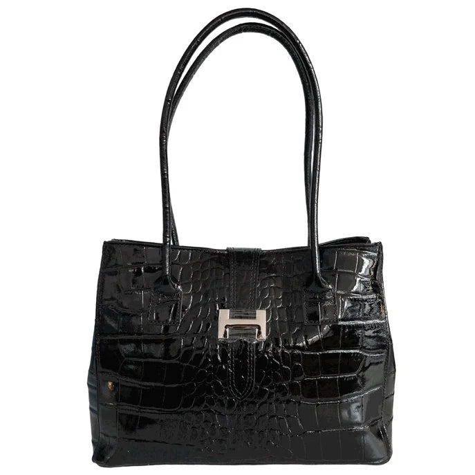 Italian Leather Black Shoulder Bag Fashionable Handbags At Must-Have Prices