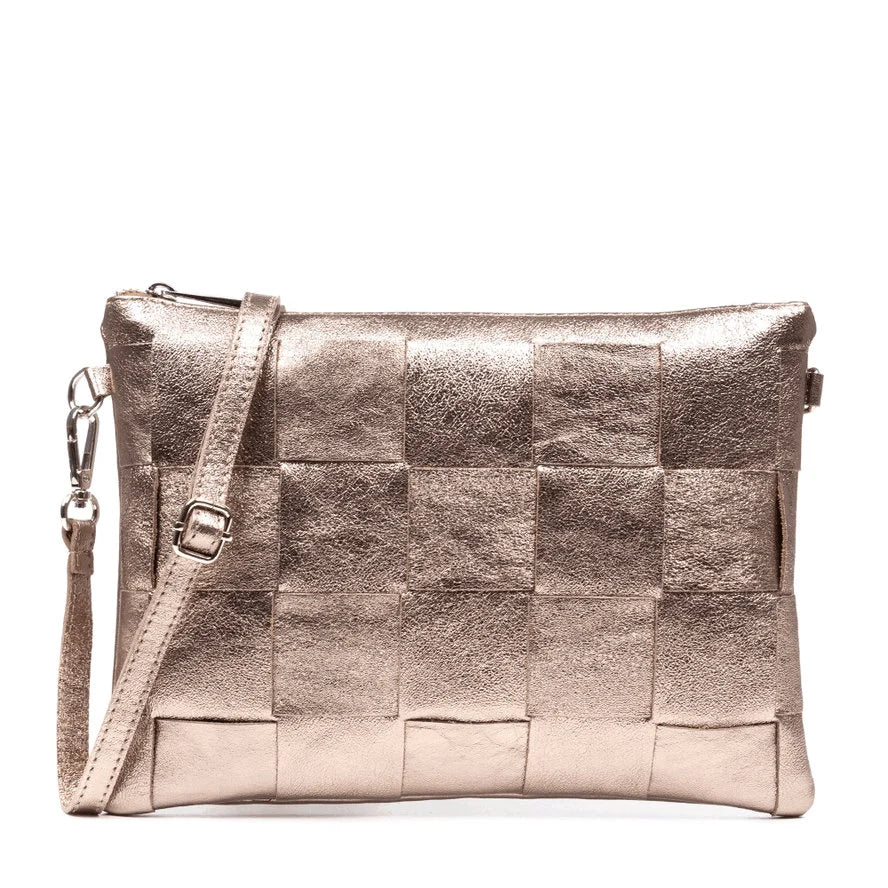 Italian Leather Woven Lacquered Shoulder Bag High-End Bags, Low-End Prices